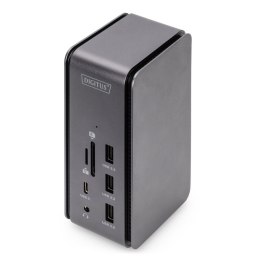 Digitus Stacja dokująca DIGITUS USB 4.0 Typ C 14-portów 8K 30Hz HDMI, DP 1.4, PD 3.0, SD microSD, RJ45