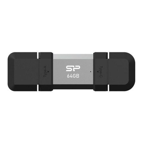 Silicon Power Pendrive Silicon Power Mobile C51 64GB USB-A USB 3.2 Typ-C 120 MB/s Srebrny