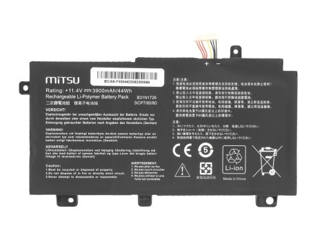 Bateria Mitsu do Asus TUF Gaming FX504, FX505, FX80G Bateria Mitsu do Asus TUF Gaming FX504, FX505, FX80G