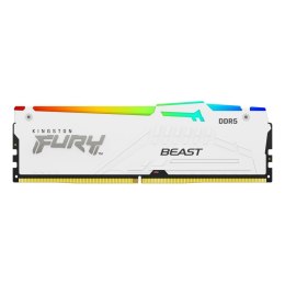 Kingston Pamięć DDR5 Kingston FURY Beast RGB 16GB (1x16GB) 6400MHz CL32 1,4V White XMP